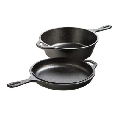 Lodge Logic Quart Cast Iron Combo Cooker with Helper Handle 3L