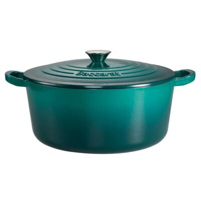 Le Connoisseur Round /6.3L Cast Iron French Oven with Lid Size 29cm/6.3L in Red by Baccarat