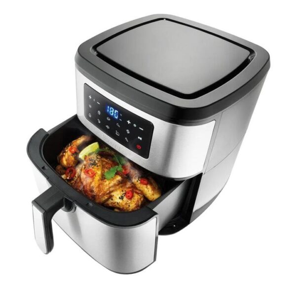 The Healthy Fry 9L Air Fryer Stainless Steel Size 32.7X38.3X35.2cm by Baccarat
