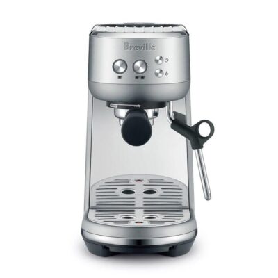 The Bambino Coffee Machine Brushed Stainless Steel Size 16X34.7X30.5cm by Breville