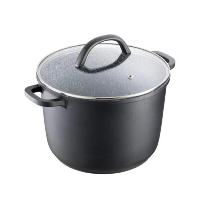 STONEX2 Ceramic Non Stick Cast Aluminium Stockpot with Lid Size 24cm by Baccarat