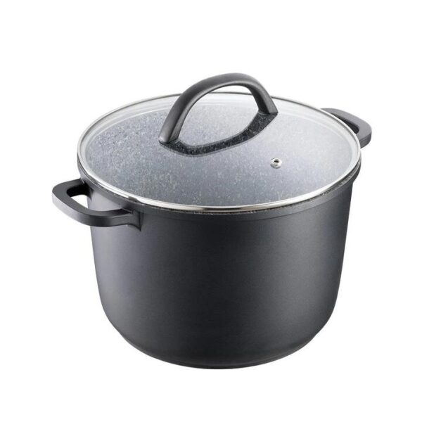 STONEX2 Ceramic Non Stick Cast Aluminium Stockpot with Lid Size 24cm by Baccarat