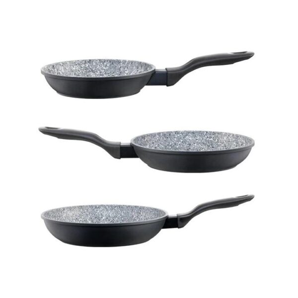 STONEX2 Ceramic Non Stick Cast Aluminium Frypan Tri Pack , & Size 20cm/24cm/28cm by Baccarat