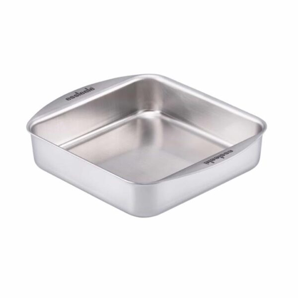 Essteele Clad Ovenware Stainless Steel Square Roasting Pan 20.5cm x 20.5cm x 5cm  - Best, Luxury Cookware - Made in Italy