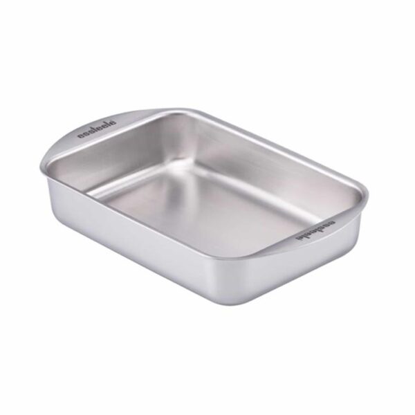 Essteele Clad Ovenware Stainless Steel Medium Roasting Pan 25cm x 17.5cm x 5.5cm  - Best, Luxury Cookware - Made in Italy