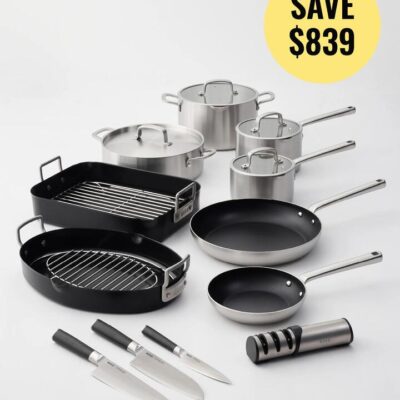 MAKO Cookware, Roasters & Knives Set (12 Piece Set)