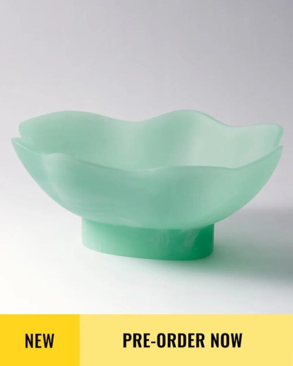 Maya Resin Footed Bowl - Mint