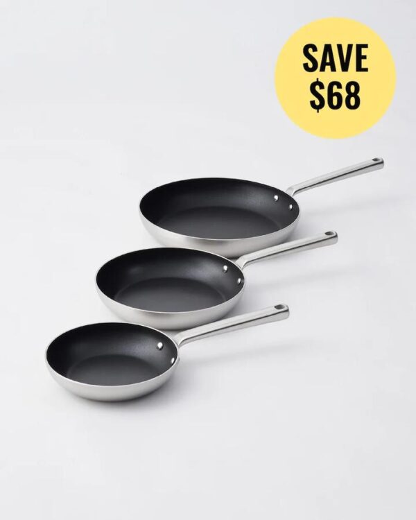 MAKO GENIUS 5-PLY NON-STICK FRYING PAN TRIO