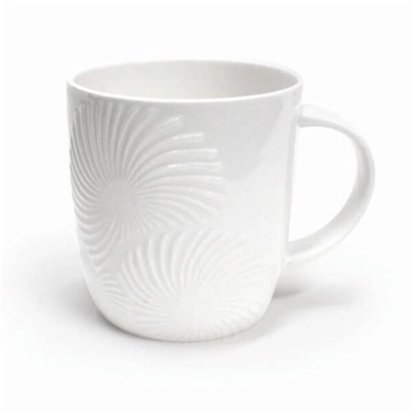 Bianco Floral Textured Mug Size 350ml by Alex Liddy
