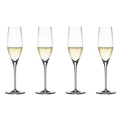 Authentis 4 Piece Crystal Glass Champagne Flute Set by Spiegelau