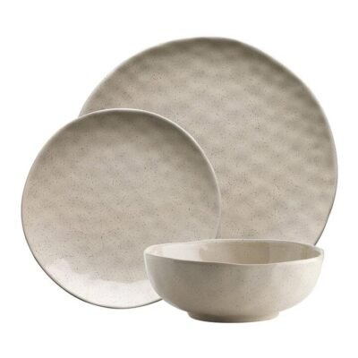 Speckle 12 Piece Dinner Set Oatmeal Size 27X27X3cm by Ecology