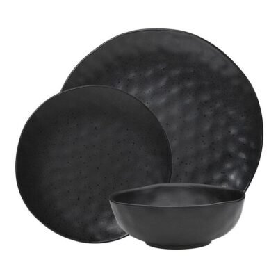 Speckle 12 Piece Stoneware Dinner Set Ebony by Ecology
