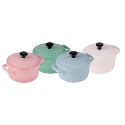 Macaron Mini Cocotte Set of 4 Multicolour Size 23.5X27.5X8cm by Chasseur