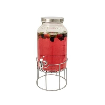 Serroni Glass Beverage Dispenser with Stand-10L