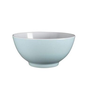 Two-tone Melamine Bowl Duck Egg Size 15X15X7.5cm in Blue by Serroni-Blue