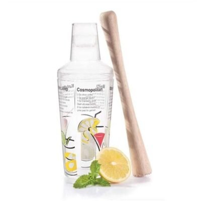 2 Piece Cocktail Set including Shaker and Muddler by Cellar