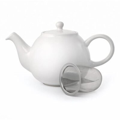 Grace Teapot 1L Size 13.0X12.6cm in White by Ambrosia-White