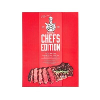 Chefs Edition Cutting Board Size 30cmX1.2cm in Red by Baccarat-Red/40 x 30cm