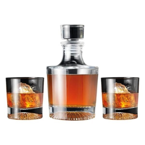 Grand Cru 3 Piece Whisky Decanter Set by Alex Liddy