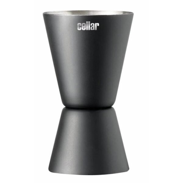 Slate & Co Double Jigger Size 7X4cm in Black by Alex Liddy-Black