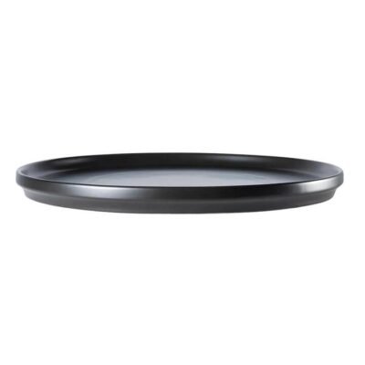 Share Round Stoneware Serving Platter Size 32cm in Black by Alex Liddy-Black