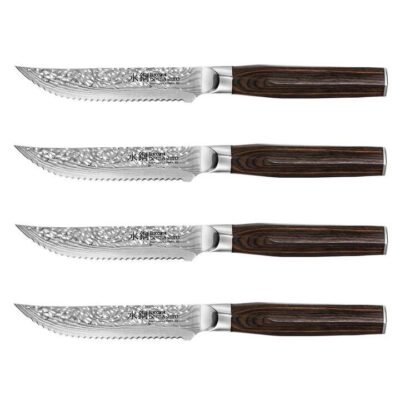 Damashiro Emperor Japanese Steel 4 Piece Steak Knife Set by Baccarat