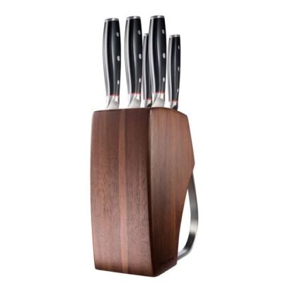 iconiX Holz Knife Block 6 Piece by Baccarat