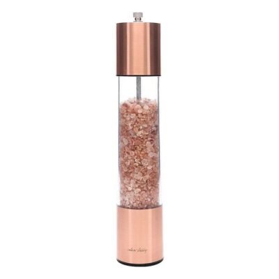 Advance Stainless Steel Himalayan Salt Grinder Rose Gold Size 29.5cm in Pink by Alex Liddy-Pink