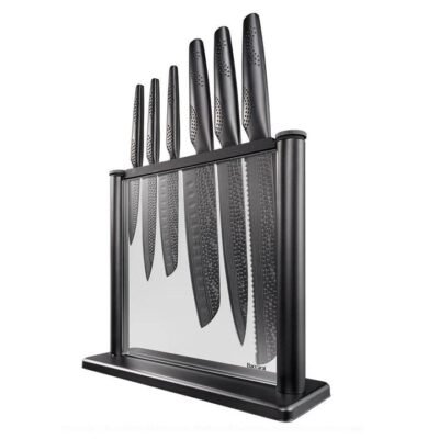 iD3 Samurai Gozen Knife Block 7 Piece in Black by Baccarat-Black