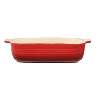 Le Connoisseur Stoneware Square Baking Dish Size 24cm in Red by Baccarat-Red