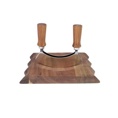 Spice Market Mezzaluna Rocking Chopper & Board Set Size 20X20X2cm by Baccarat