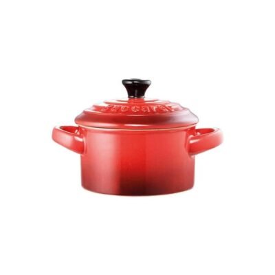 Le Connoisseur Stoneware Mini Casserole with Lid 160ml Size 9X5cm in Red by Baccarat-Red