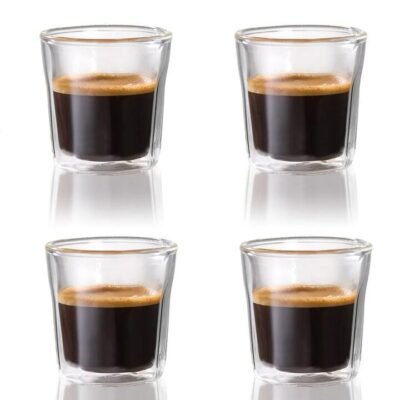 Barista Facet Double Wall Espresso Glass Set of 4 Size 88ml by Baccarat