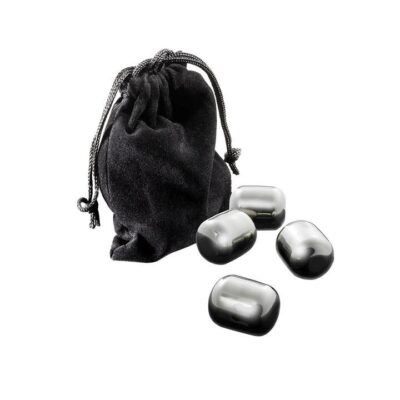 Premium Stainless Steel Wine Chilling Pearls Set of 4 by Cellar