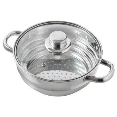 Gourmet Universal Steamer with Glass Lid Size 20X8.5cm by Baccarat