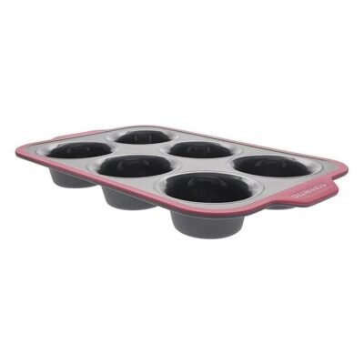 Professional Bake 6-Cup Non-Stick Silicone Muffin Pan Size 33X22.5X4cm by Soffritto