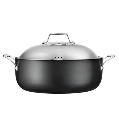 Diamond 9 Hard Anodised Round Roaster with Lid Size 32cm by Cuisine::pro