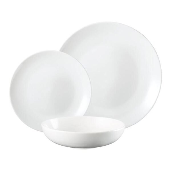 Superior Collection Coupe Dinner Set 12 Piece in White by Alex Liddy-White