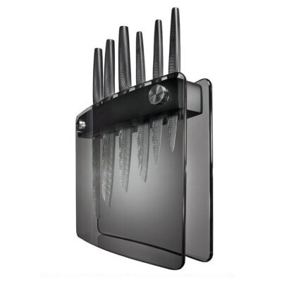 iD3 Samurai Sakai Knife Block 7 Piece in Black by Baccarat-Black