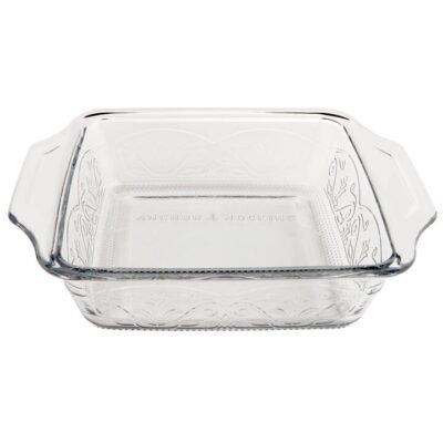 Anchor Hocking Laurel Embossed Square Cake Dish 20cm