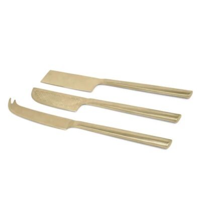 Salt & Pepper Novaro 3 Piece Cheese Knife Set Gold
