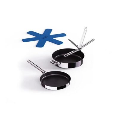Joseph Joseph Space Steel 2 Piece Non Stick Stainless Steel Frypan Set