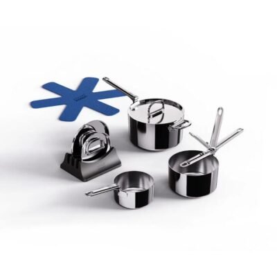 Joseph Joseph Space Steel 3 Piece Stainless Steel Saucepan Set