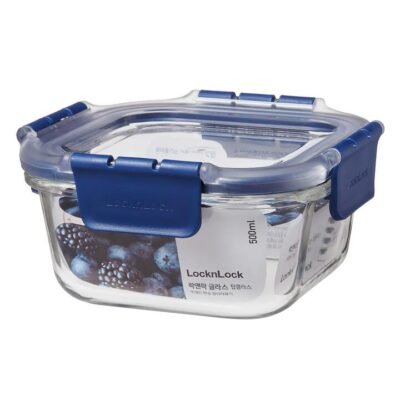 Locknlock Top Class Glass With Tritan Lid Square 500ml