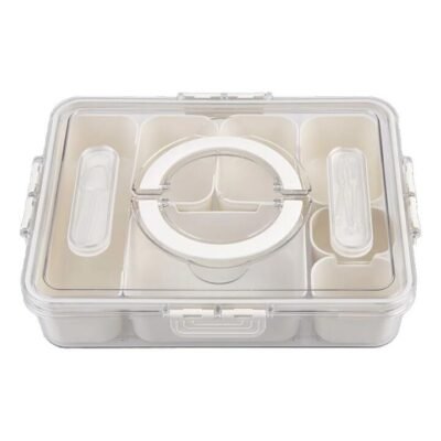 Alfresco Lane Rectangular 7 Compartment Grazing Box with Carry Handles