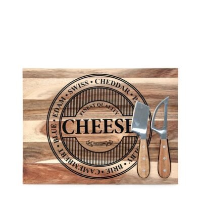 Salt & Pepper Fromage Serving Board with Knives 40 x 30cm