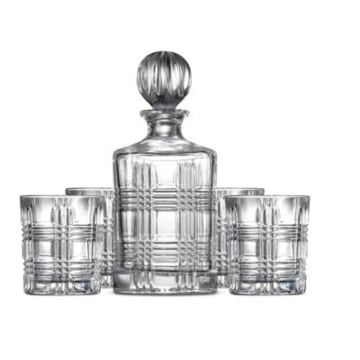 Salt & Pepper Bond Decanter & Tumbler Set - 5 Piece