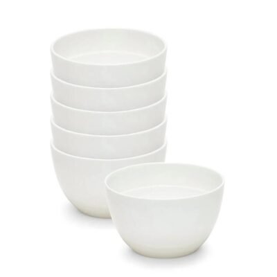 Salt & Pepper Edge Rice Bowls 12 x 7.5cm - Set of 6