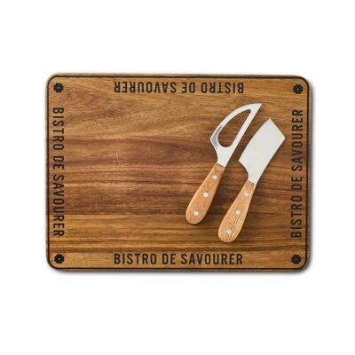 Salt & Pepper Bistro Board and Knife Set