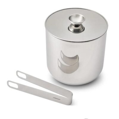 Salt & Pepper Lume Ice Bucket with Tongs